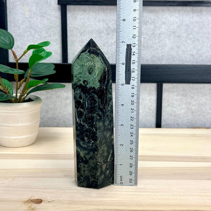Kambaba Jasper Tower, 7.04 in. - Itsy's Crystal Cove LLC