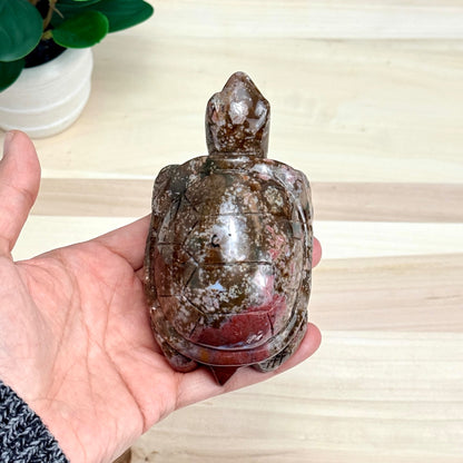 Sea Jasper Turtle Carving, Itsy's Crystal Cove LLC