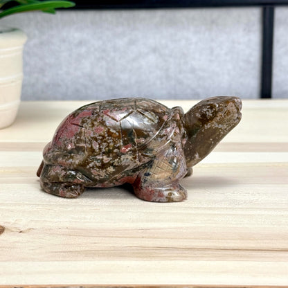 Sea Jasper Turtle Carving, Itsy's Crystal Cove LLC