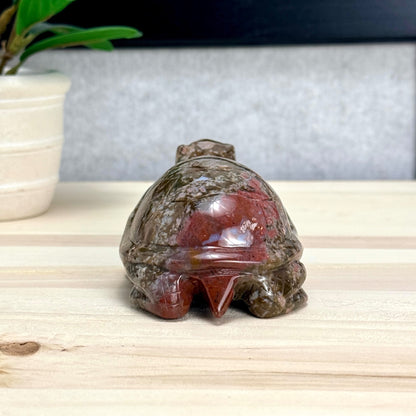 Sea Jasper Turtle Carving, Itsy's Crystal Cove LLC