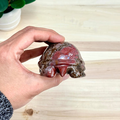 Sea Jasper Turtle Carving, Itsy's Crystal Cove LLC