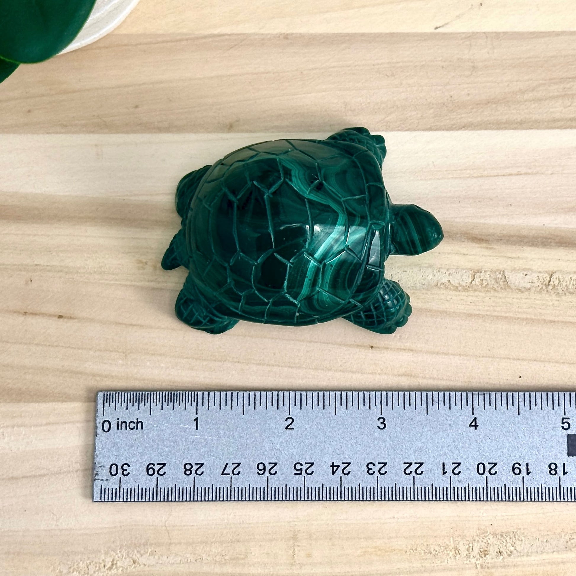 Malachite Turtle Carving, 9.1 oz.