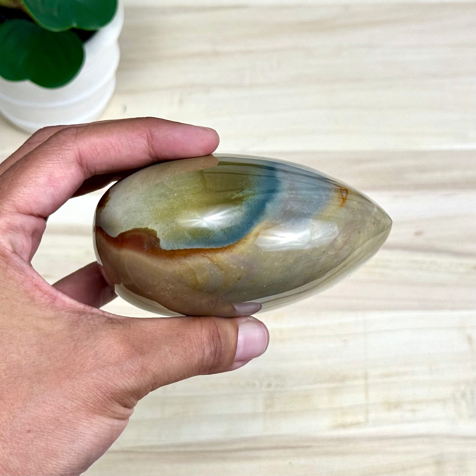 Polychrome Jasper Heart Carving, 1 lb. 15.5 oz.