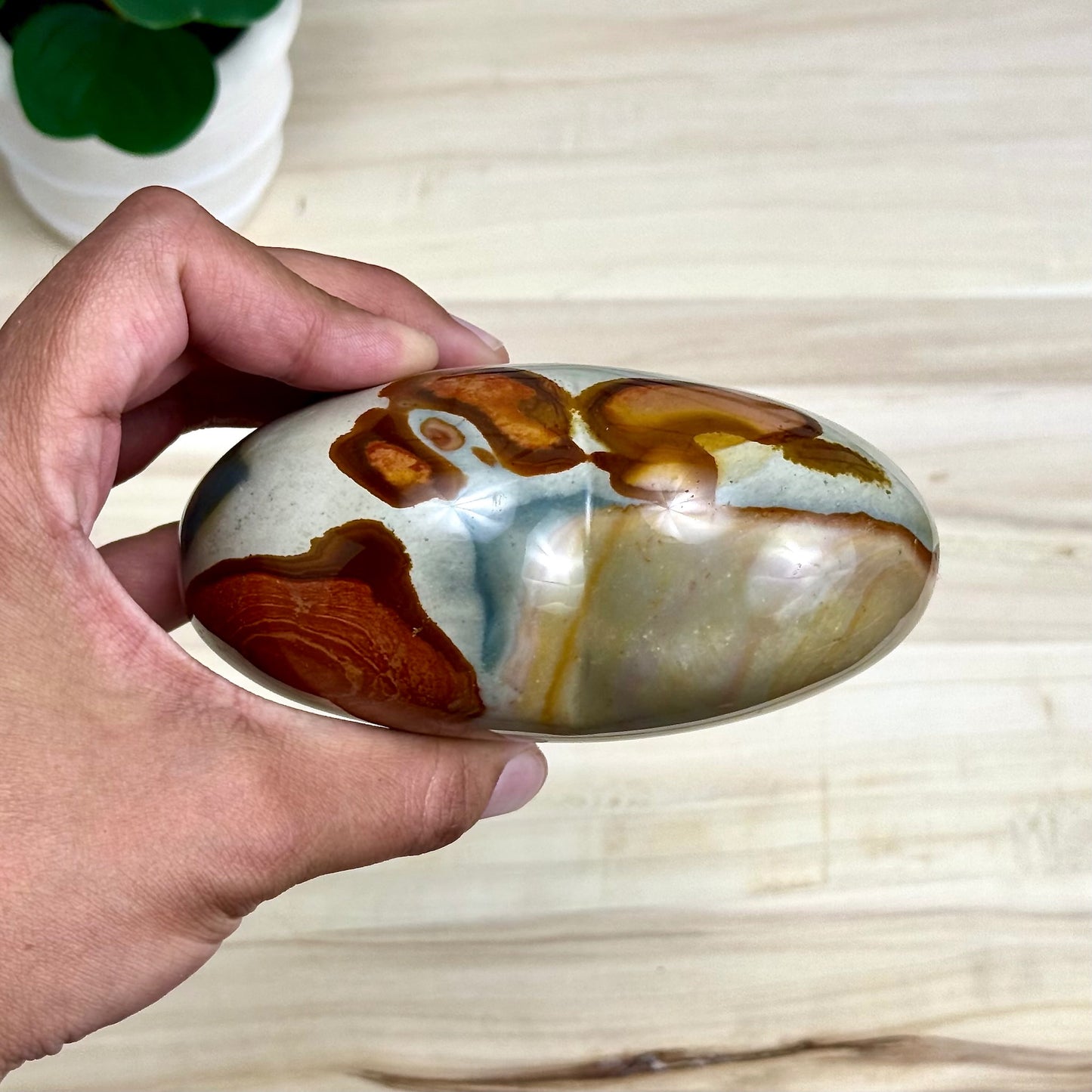 Polychrome Jasper Heart Carving, 1 lb. 15.5 oz.