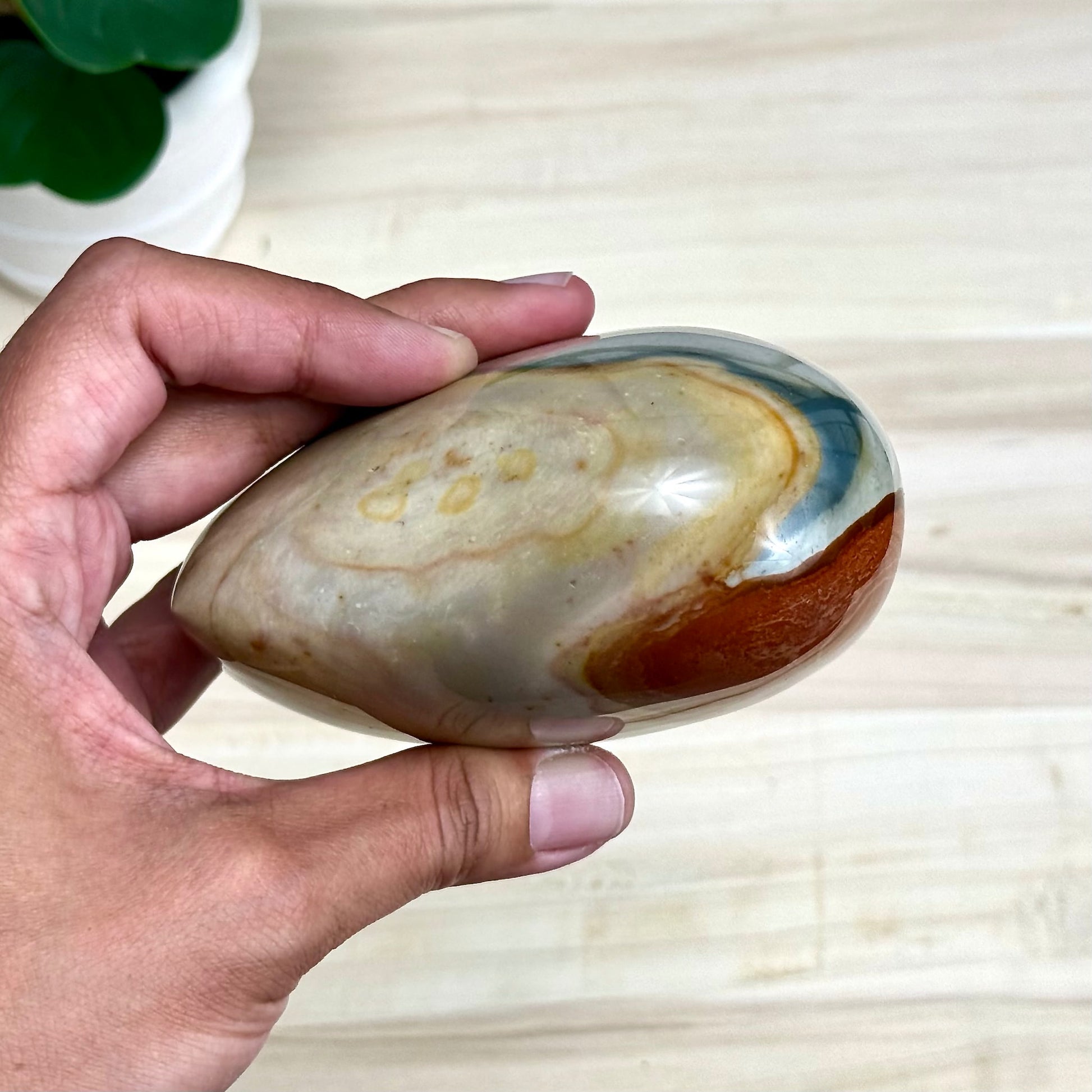 Polychrome Jasper Heart Carving, 1 lb. 15.5 oz.