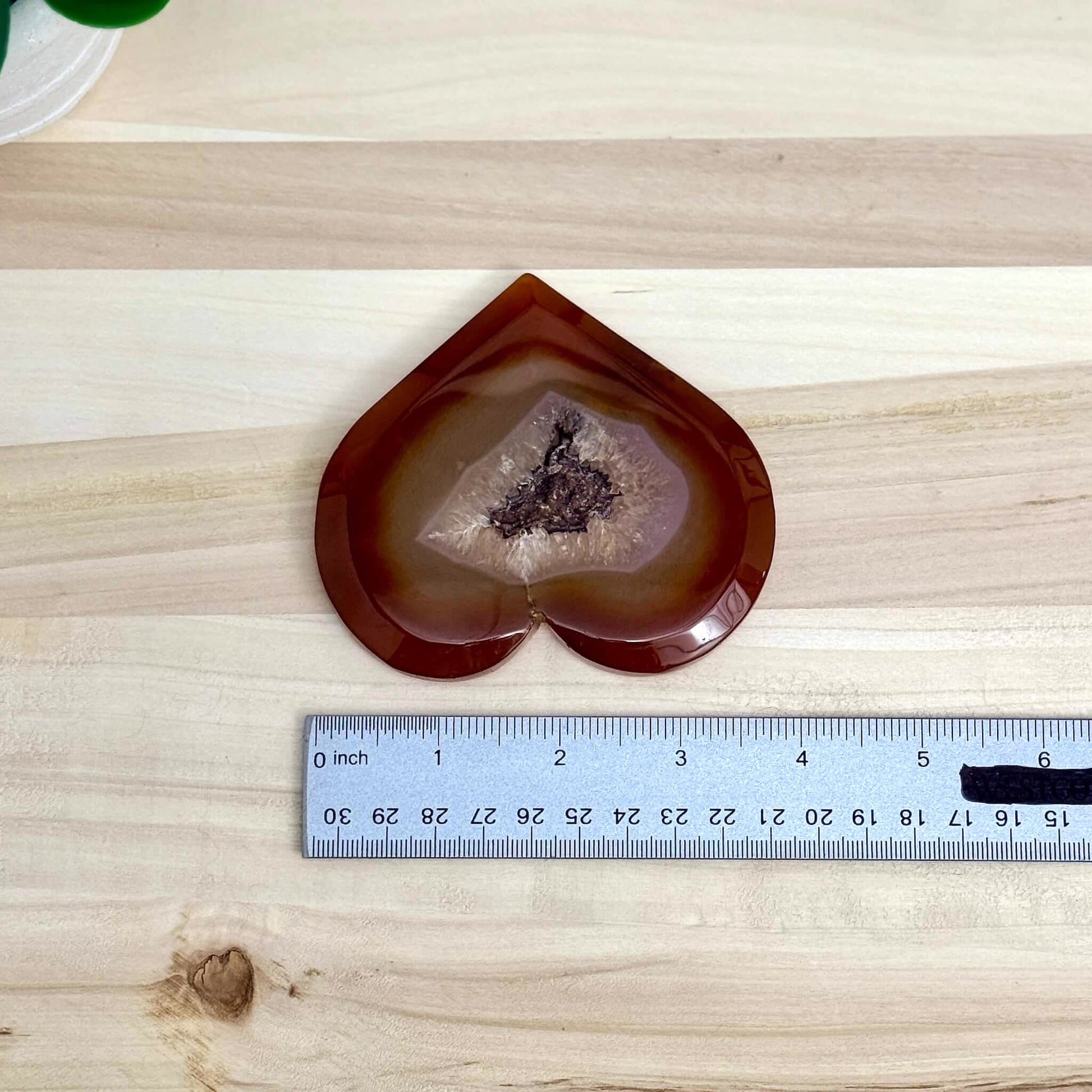 Drusy Carnelian Heart Carving B - Itsy's Crystal Cove LLC