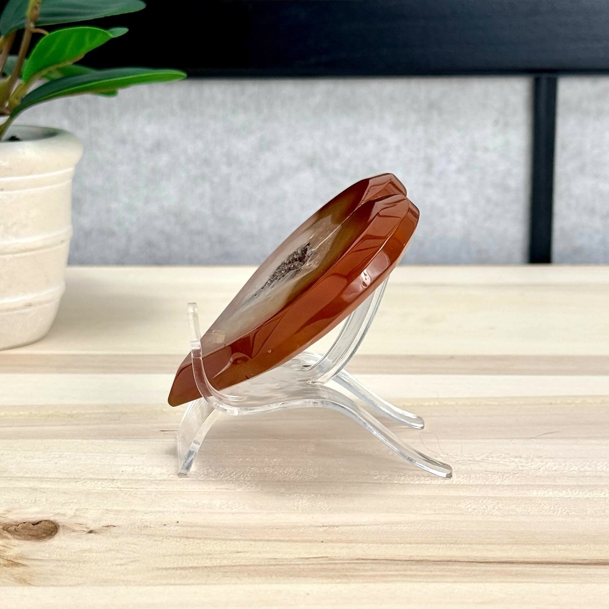 Drusy Carnelian Heart Carving B - Itsy's Crystal Cove LLC