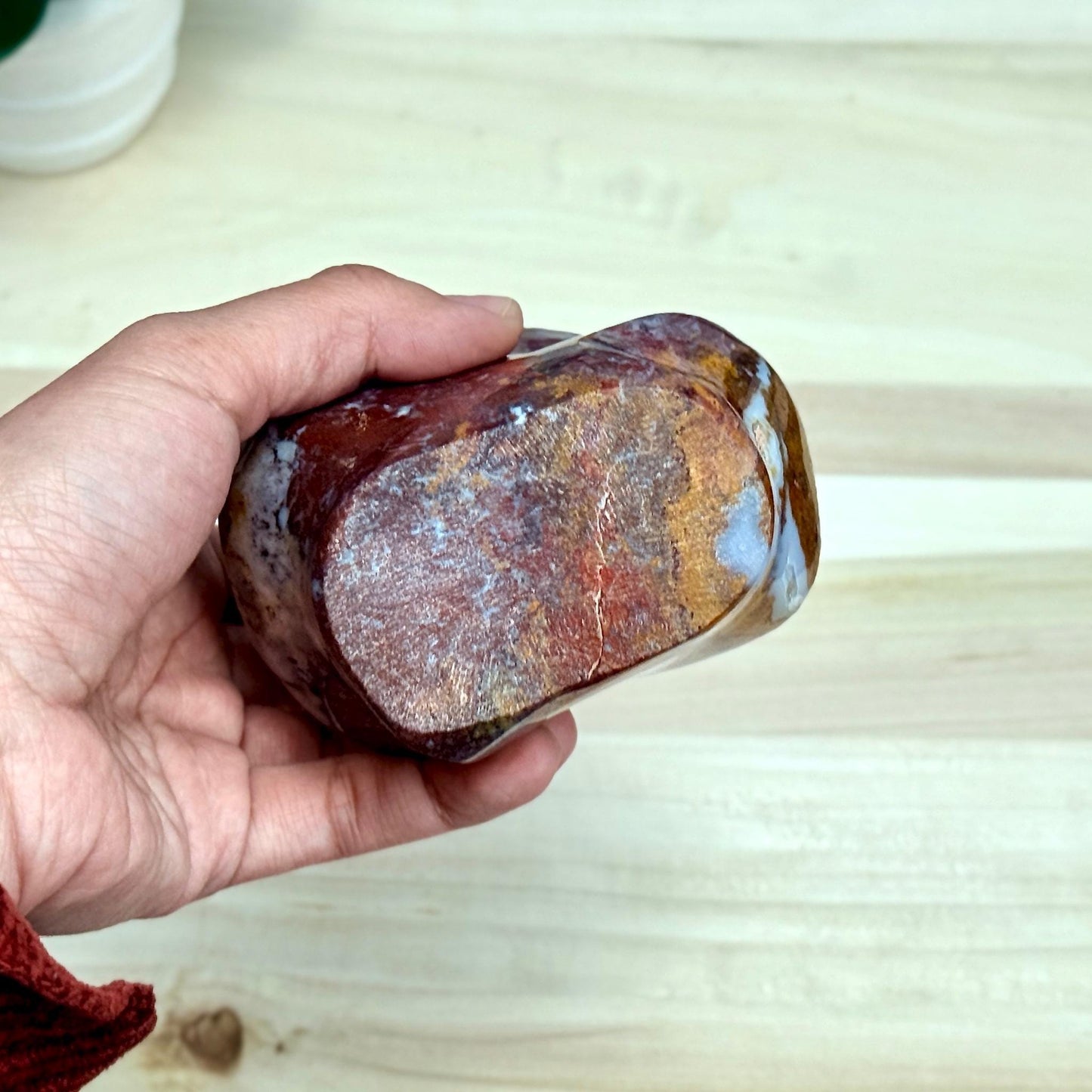 Sea Jasper Flame Carving, 2 lbs. 4.9 oz. - Itsy's Crystal Cove LLC