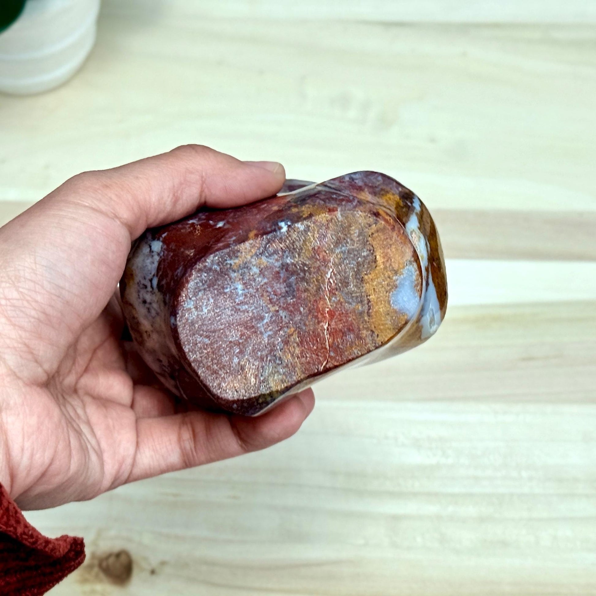 Sea Jasper Flame Carving, 2 lbs. 4.9 oz. - Itsy's Crystal Cove LLC