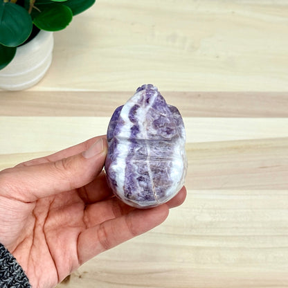 Chevron Amethyst Skull Carving A, 2.95 in. - Itsy's Crystal Cove LLC