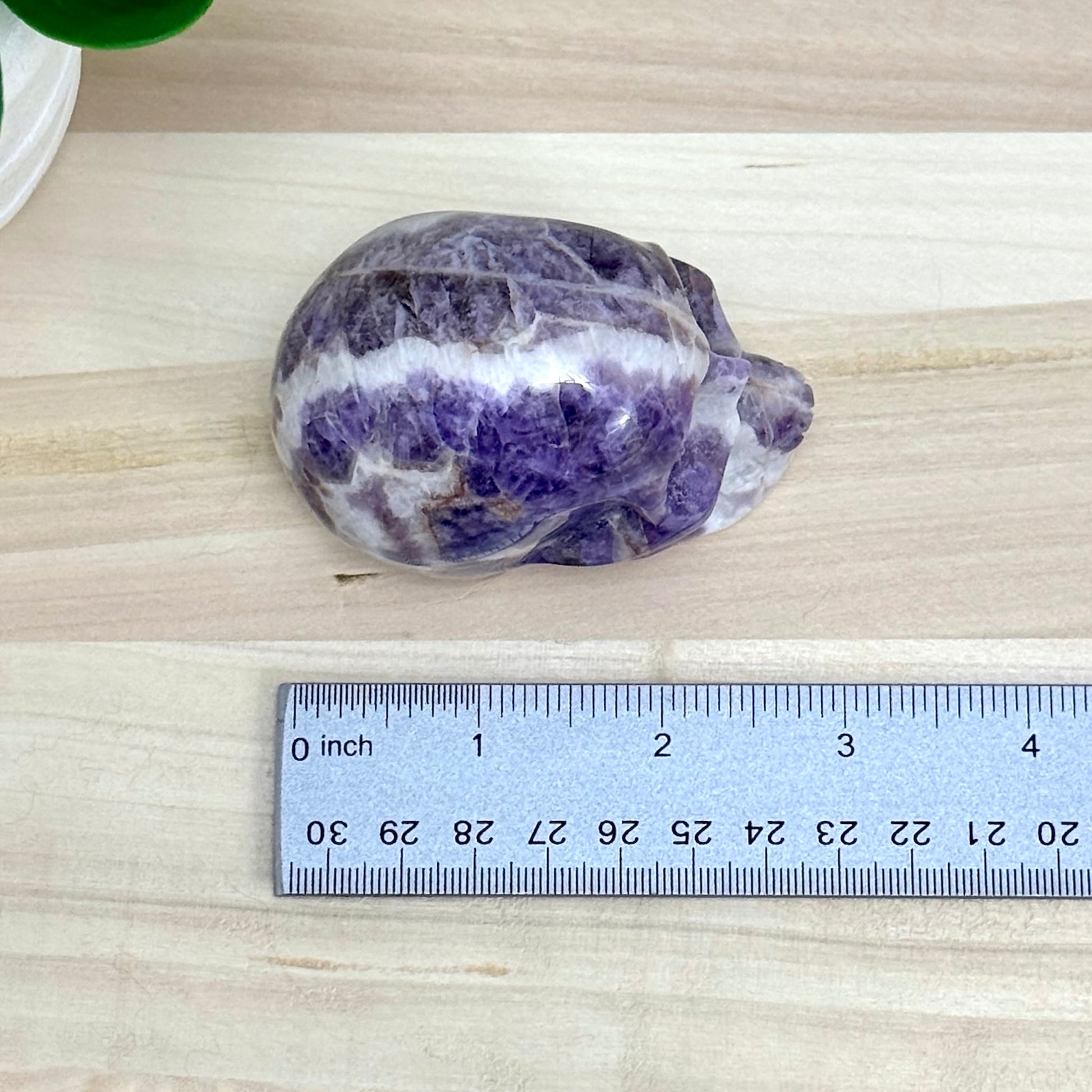 Chevron Amethyst Skull Carving A, 2.95 in. - Itsy's Crystal Cove LLC