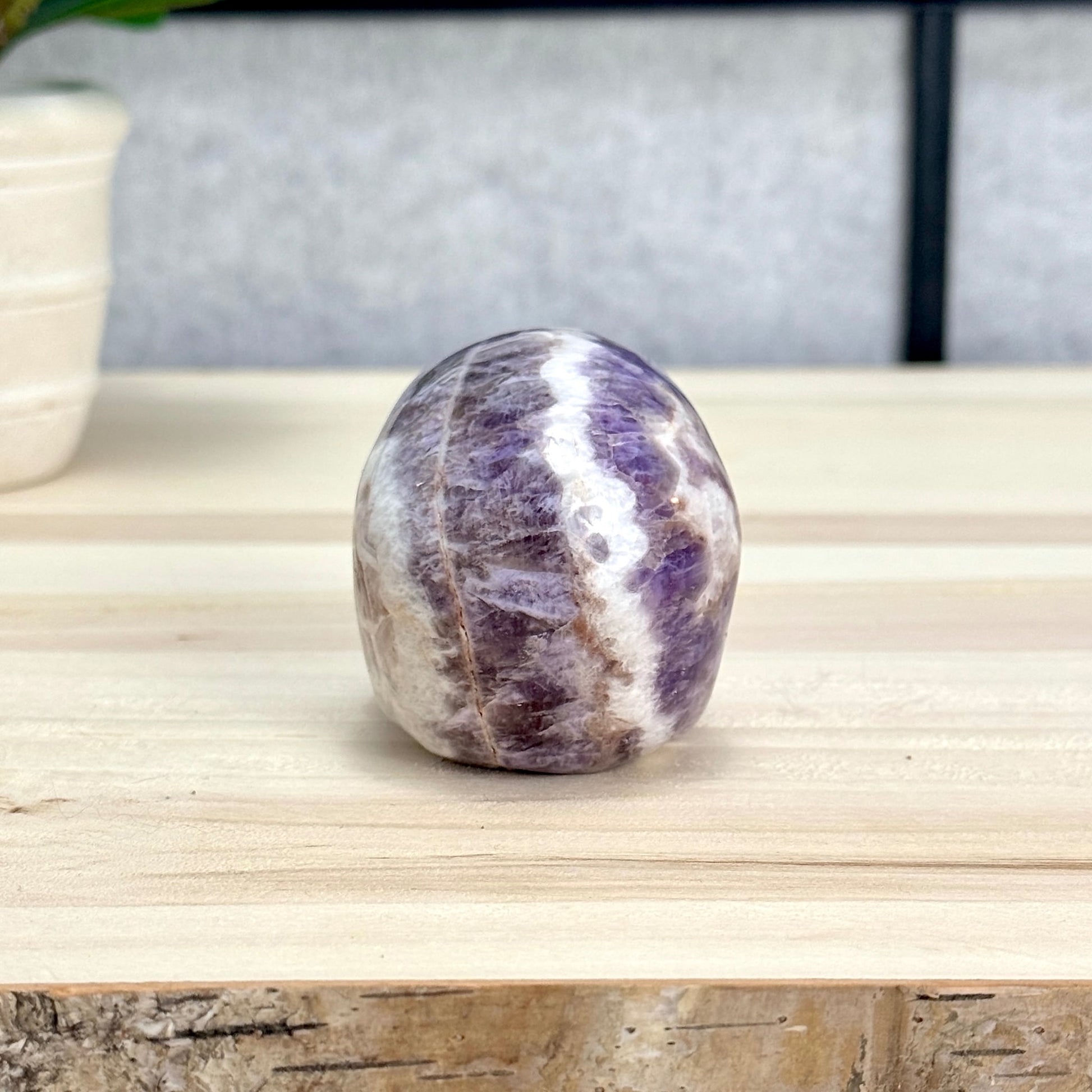 Chevron Amethyst Skull Carving A, 2.95 in. - Itsy's Crystal Cove LLC