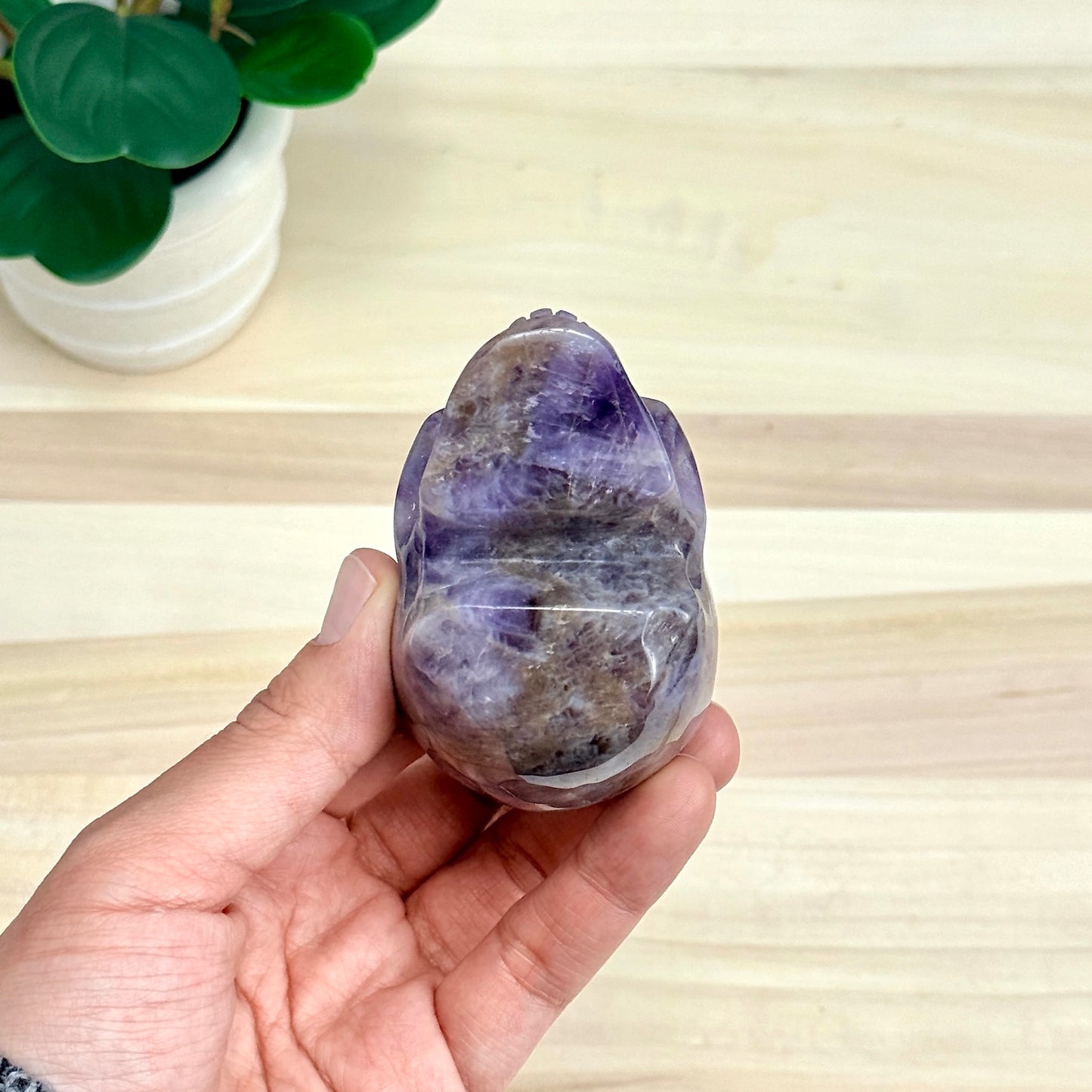 Chevron Amethyst Skull Carving B, 2.96 in. - Itsy's Crystal Cove LLC