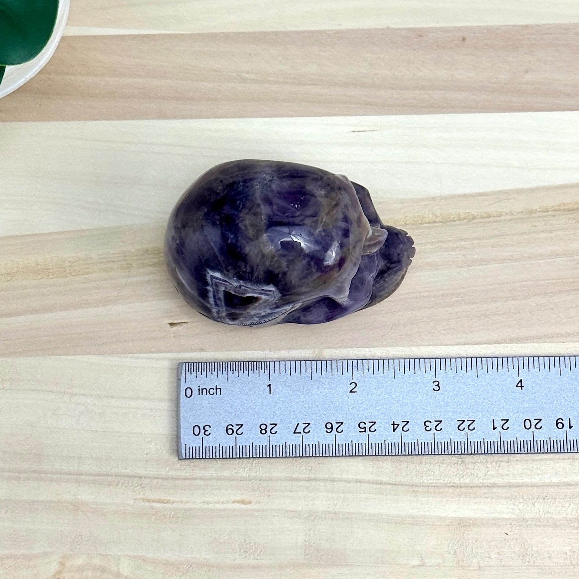 Chevron Amethyst Skull Carving B, 2.96 in. - Itsy's Crystal Cove LLC