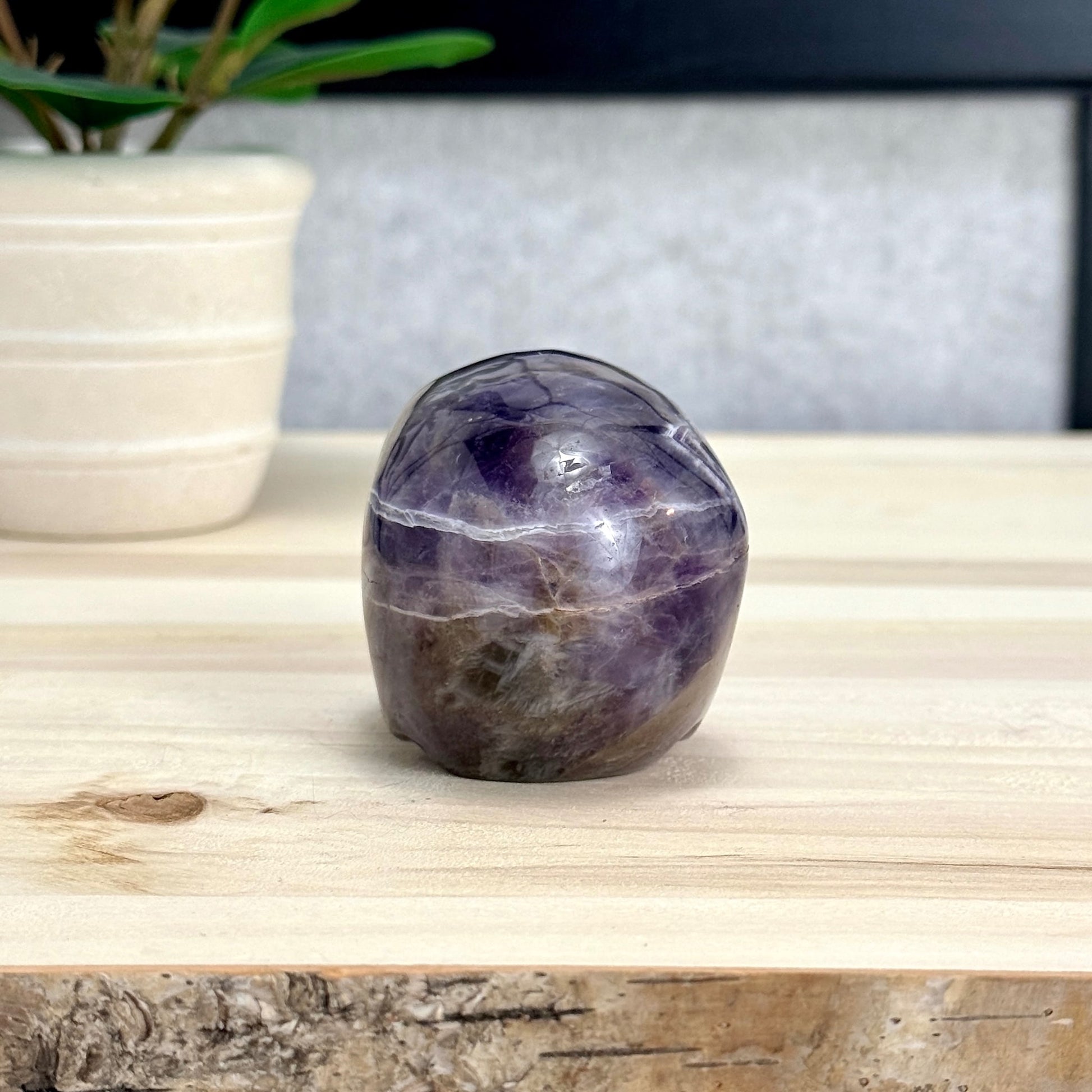 Chevron Amethyst Skull Carving B, 2.96 in. - Itsy's Crystal Cove LLC