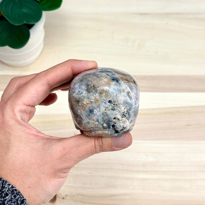 Sea Jasper Skull Carving, 3.34 in. - Itsy's Crystal Cove LLC