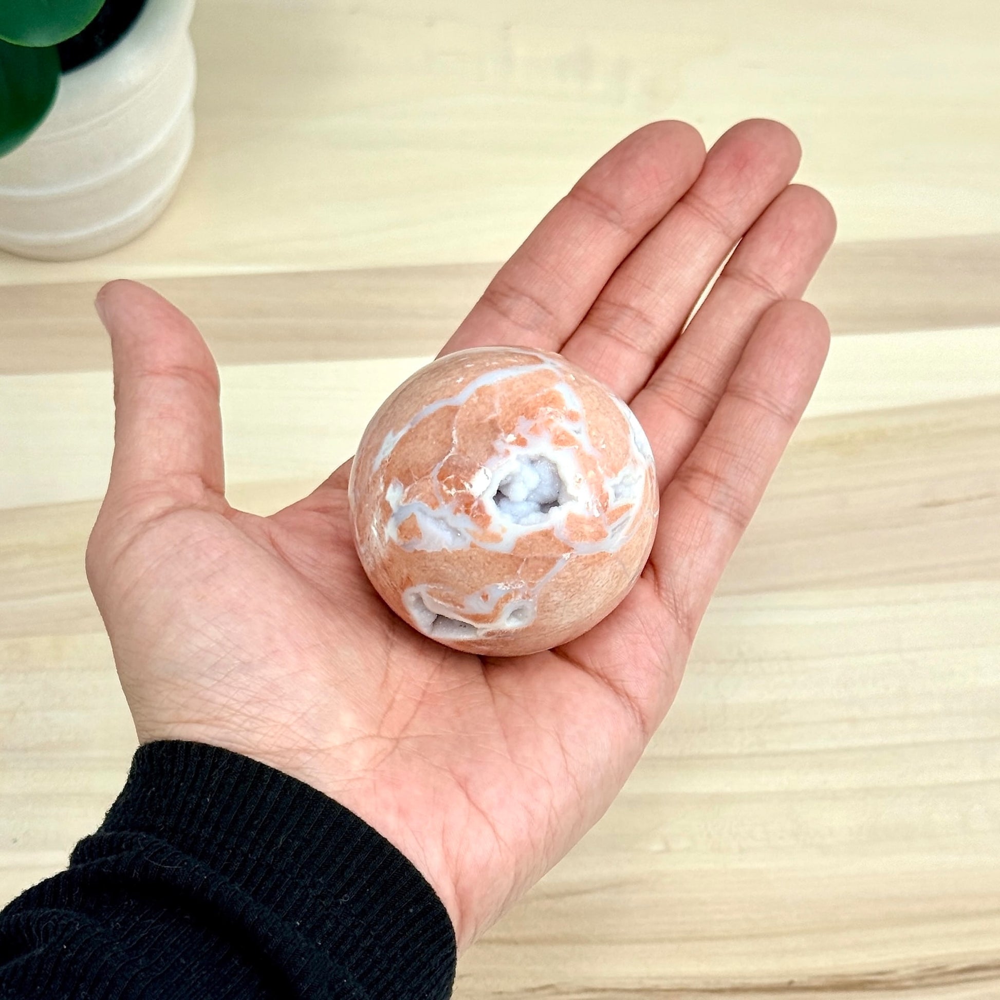 Pink Agate Sphere, 2.17 in. - Itsy's Crystal Cove LLC