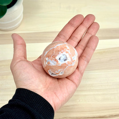 Pink Agate Sphere, 2.17 in. - Itsy's Crystal Cove LLC
