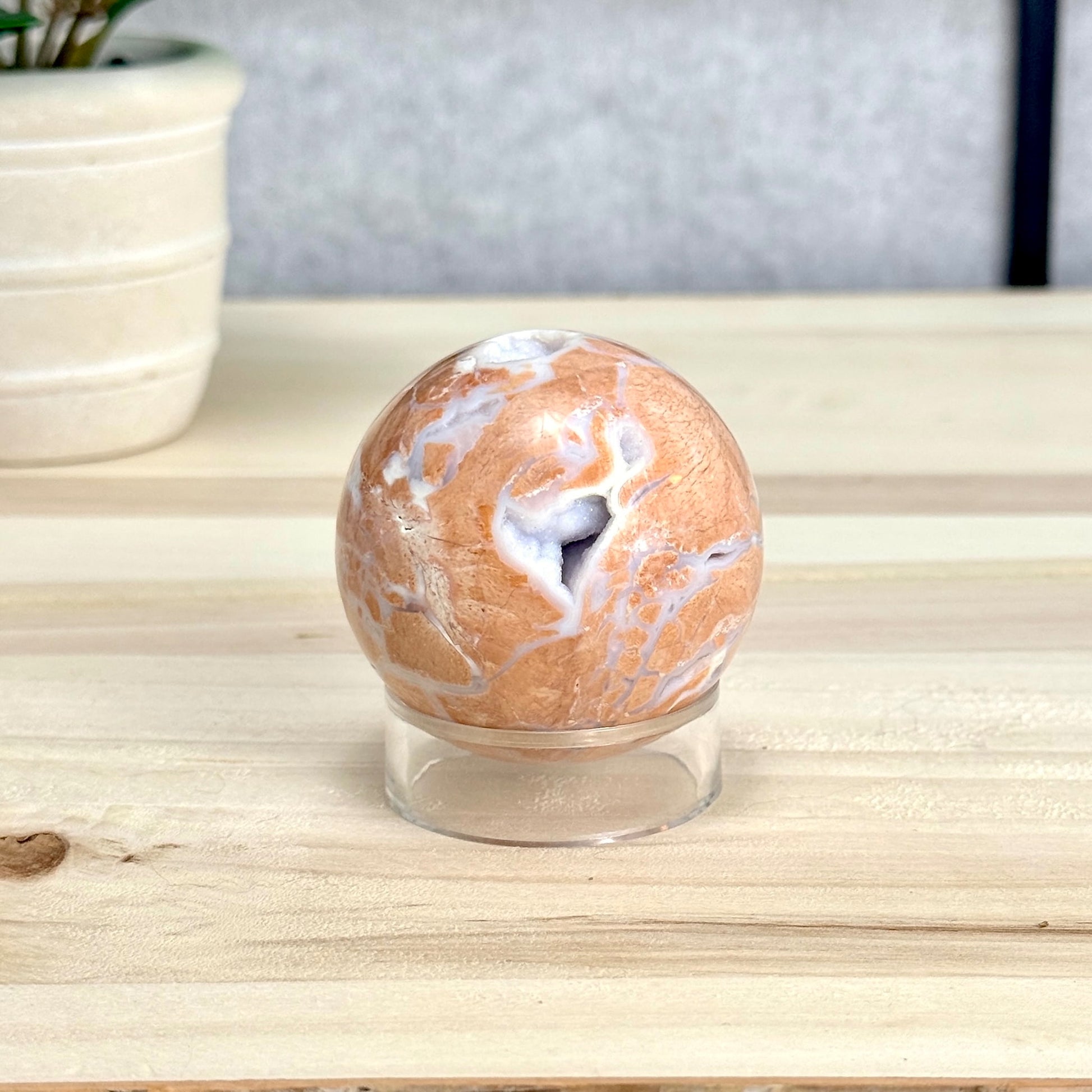 Pink Agate Sphere, 2.17 in. - Itsy's Crystal Cove LLC