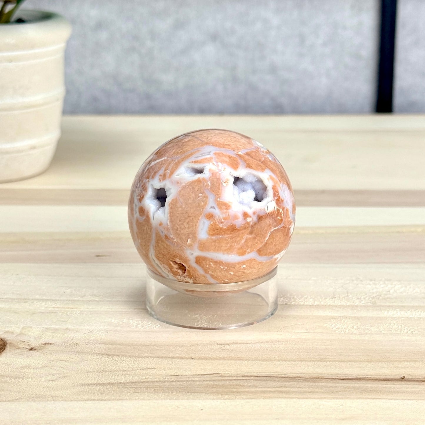 Pink Agate Sphere, 2.17 in. - Itsy's Crystal Cove LLC