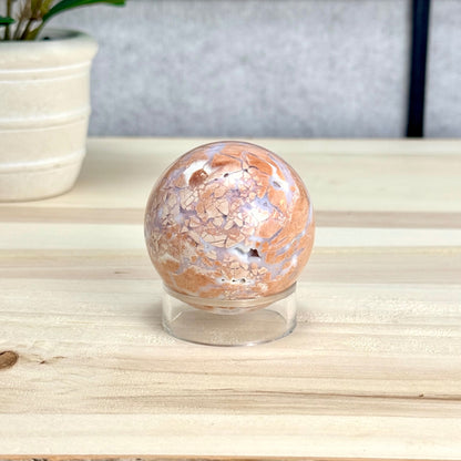 Pink Agate Sphere, 2.17 in. - Itsy's Crystal Cove LLC