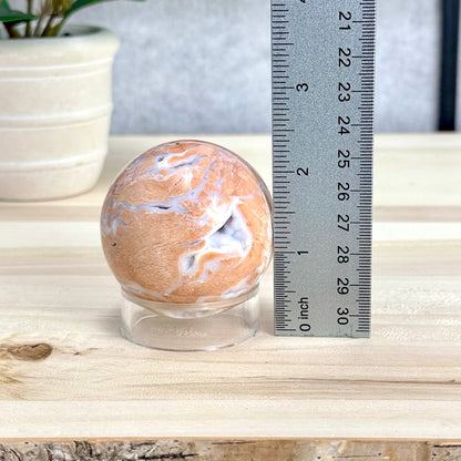 Pink Agate Sphere, 2.17 in. - Itsy's Crystal Cove LLC