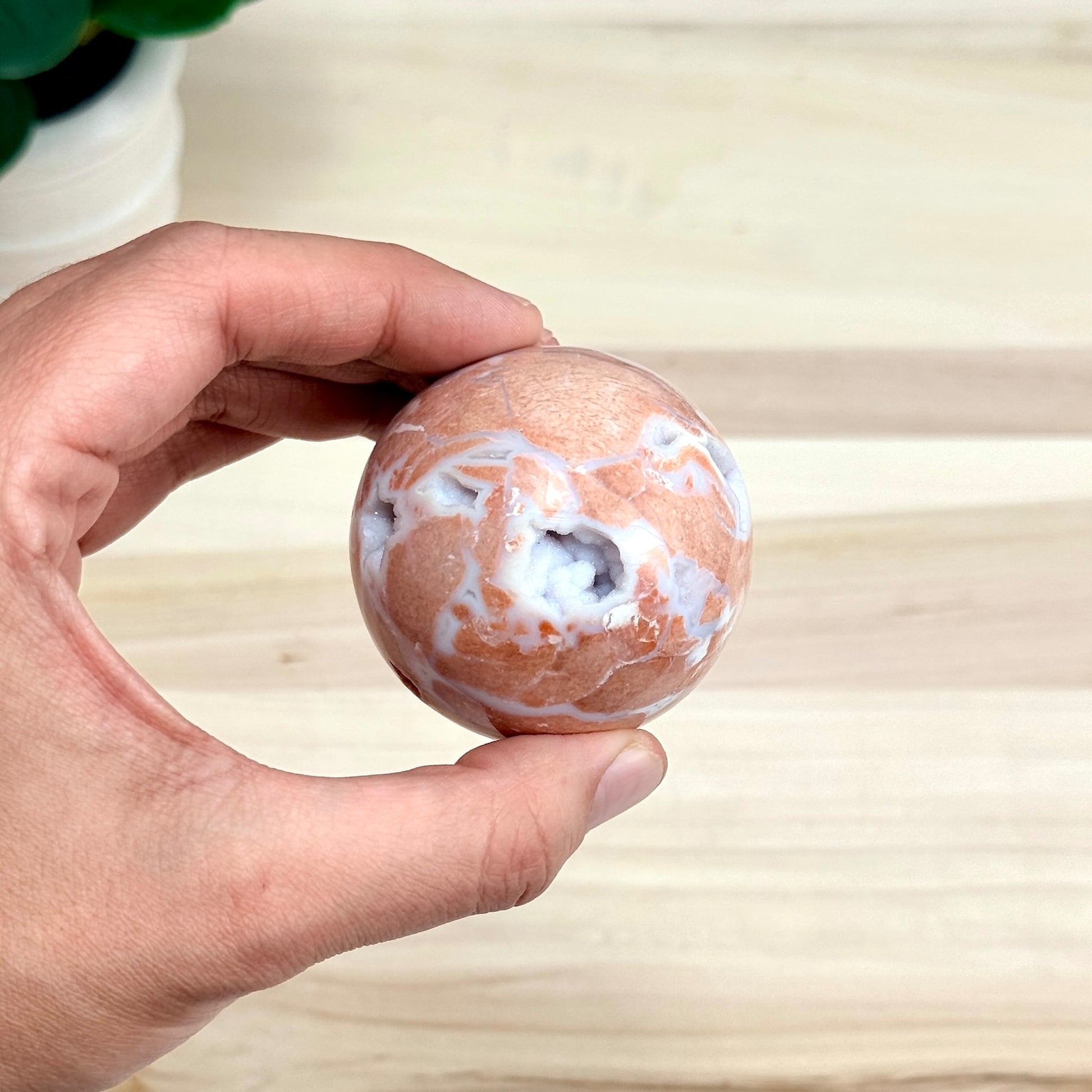 Pink Agate Sphere, 2.17 in. - Itsy's Crystal Cove LLC