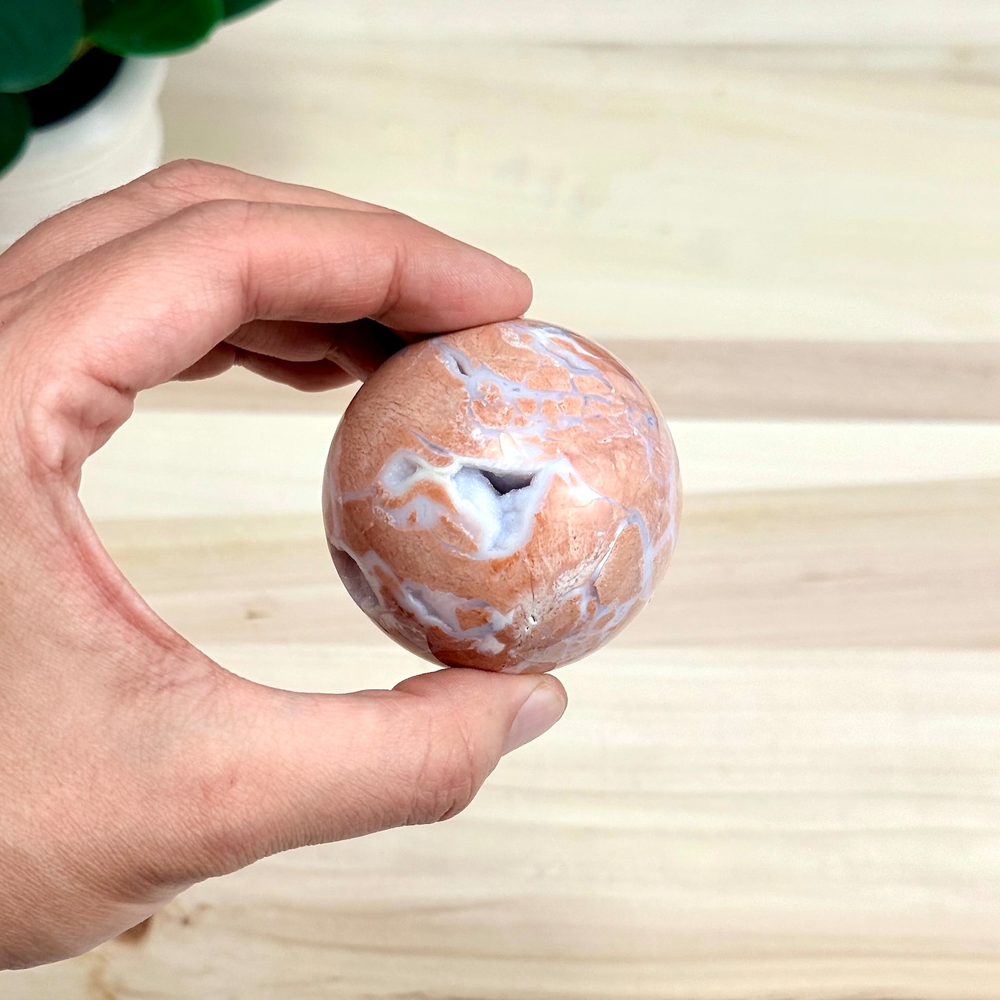 Pink Agate Sphere, 2.17 in. - Itsy's Crystal Cove LLC