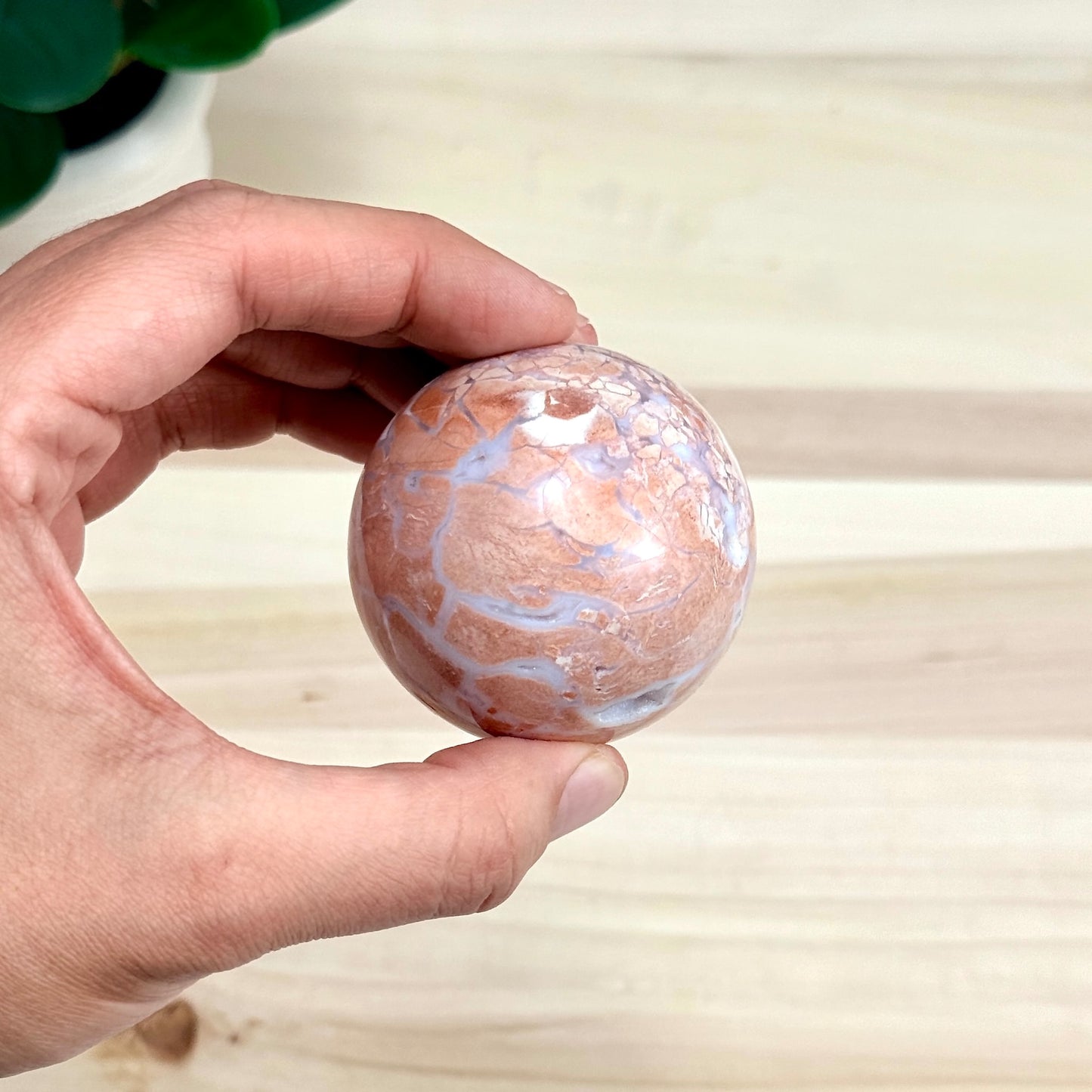 Pink Agate Sphere, 2.17 in. - Itsy's Crystal Cove LLC