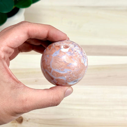 Pink Agate Sphere, 2.17 in. - Itsy's Crystal Cove LLC