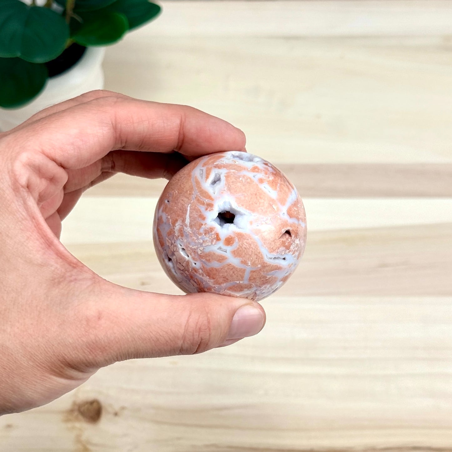 Pink Agate Sphere, 2.17 in. - Itsy's Crystal Cove LLC