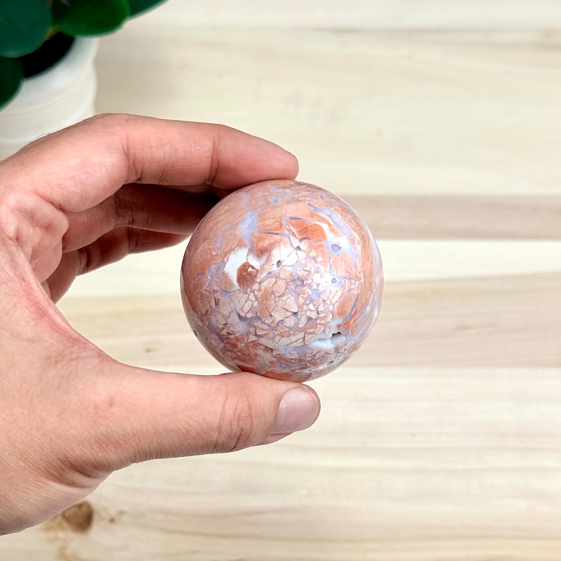 Pink Agate Sphere, 2.17 in. - Itsy's Crystal Cove LLC